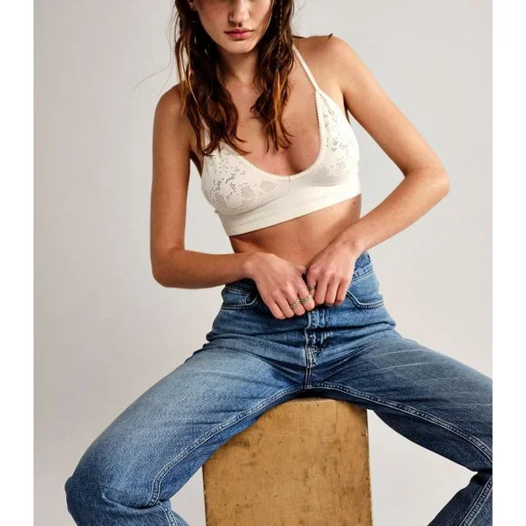 🎉LAST CHANCE🎉 FREE PEOPLE Feels Right Bralette / Ivory - Picture 6 of 8